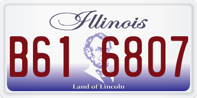 IL license plate B616807