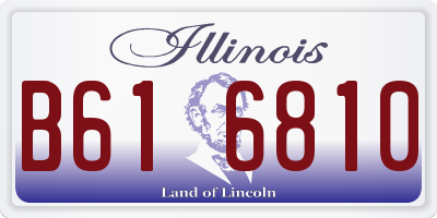 IL license plate B616810