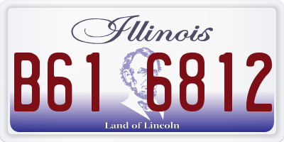 IL license plate B616812