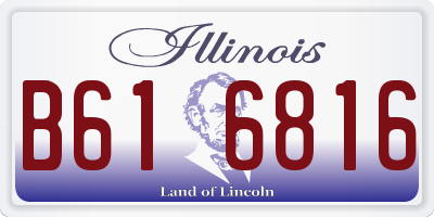 IL license plate B616816