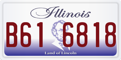 IL license plate B616818