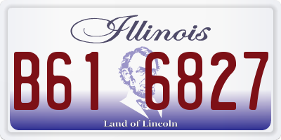 IL license plate B616827