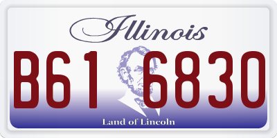 IL license plate B616830