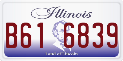 IL license plate B616839
