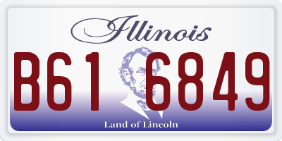 IL license plate B616849
