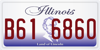 IL license plate B616860
