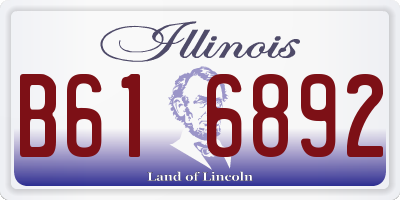 IL license plate B616892
