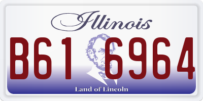 IL license plate B616964