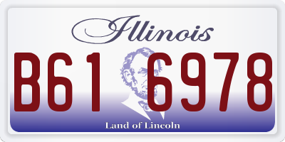 IL license plate B616978