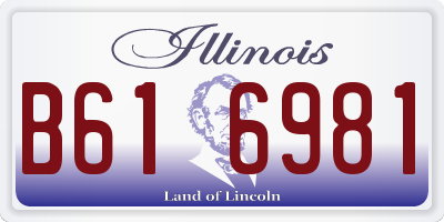 IL license plate B616981