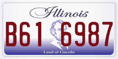 IL license plate B616987