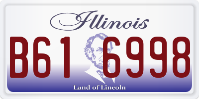 IL license plate B616998