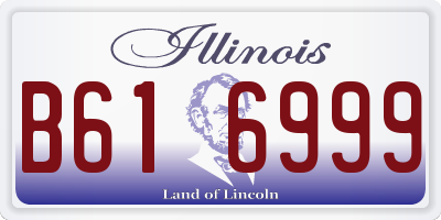 IL license plate B616999