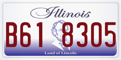 IL license plate B618305