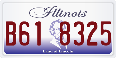IL license plate B618325