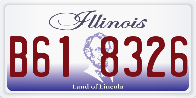 IL license plate B618326