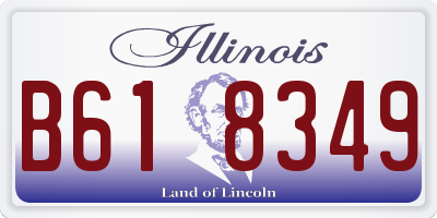 IL license plate B618349