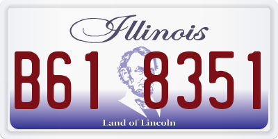IL license plate B618351