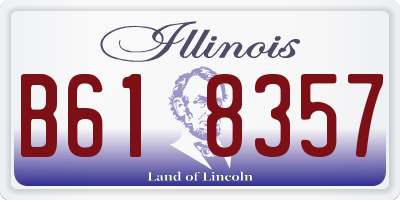 IL license plate B618357