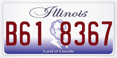 IL license plate B618367