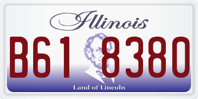IL license plate B618380