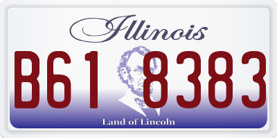 IL license plate B618383