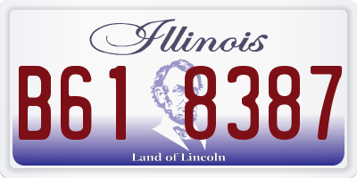 IL license plate B618387
