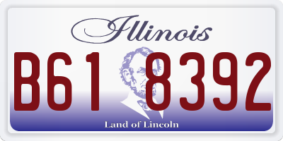 IL license plate B618392
