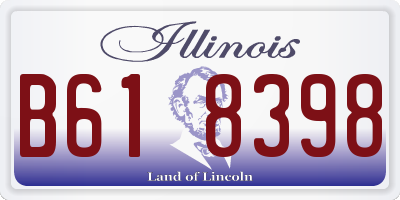 IL license plate B618398