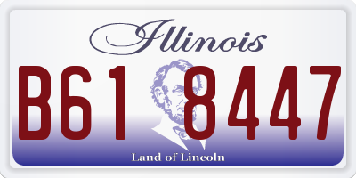 IL license plate B618447