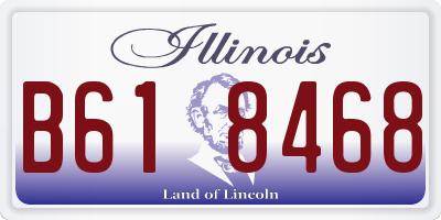 IL license plate B618468