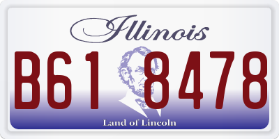 IL license plate B618478