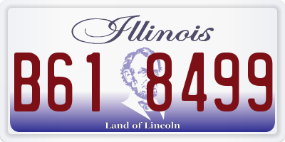 IL license plate B618499