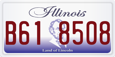 IL license plate B618508
