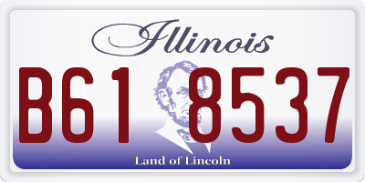 IL license plate B618537