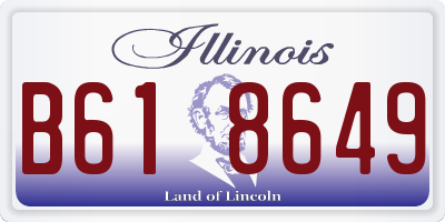 IL license plate B618649