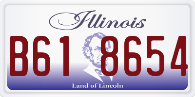 IL license plate B618654