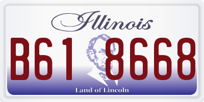 IL license plate B618668