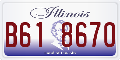 IL license plate B618670