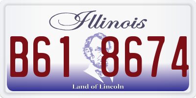 IL license plate B618674