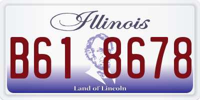 IL license plate B618678