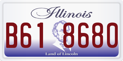 IL license plate B618680