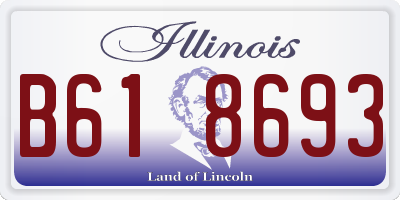IL license plate B618693