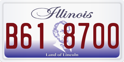 IL license plate B618700