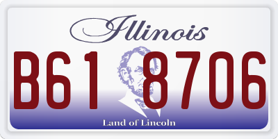 IL license plate B618706