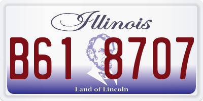 IL license plate B618707