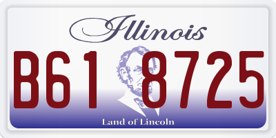 IL license plate B618725