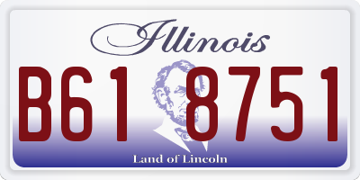 IL license plate B618751