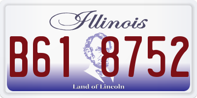 IL license plate B618752