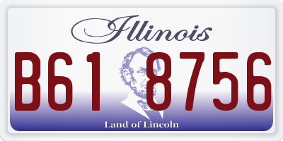 IL license plate B618756